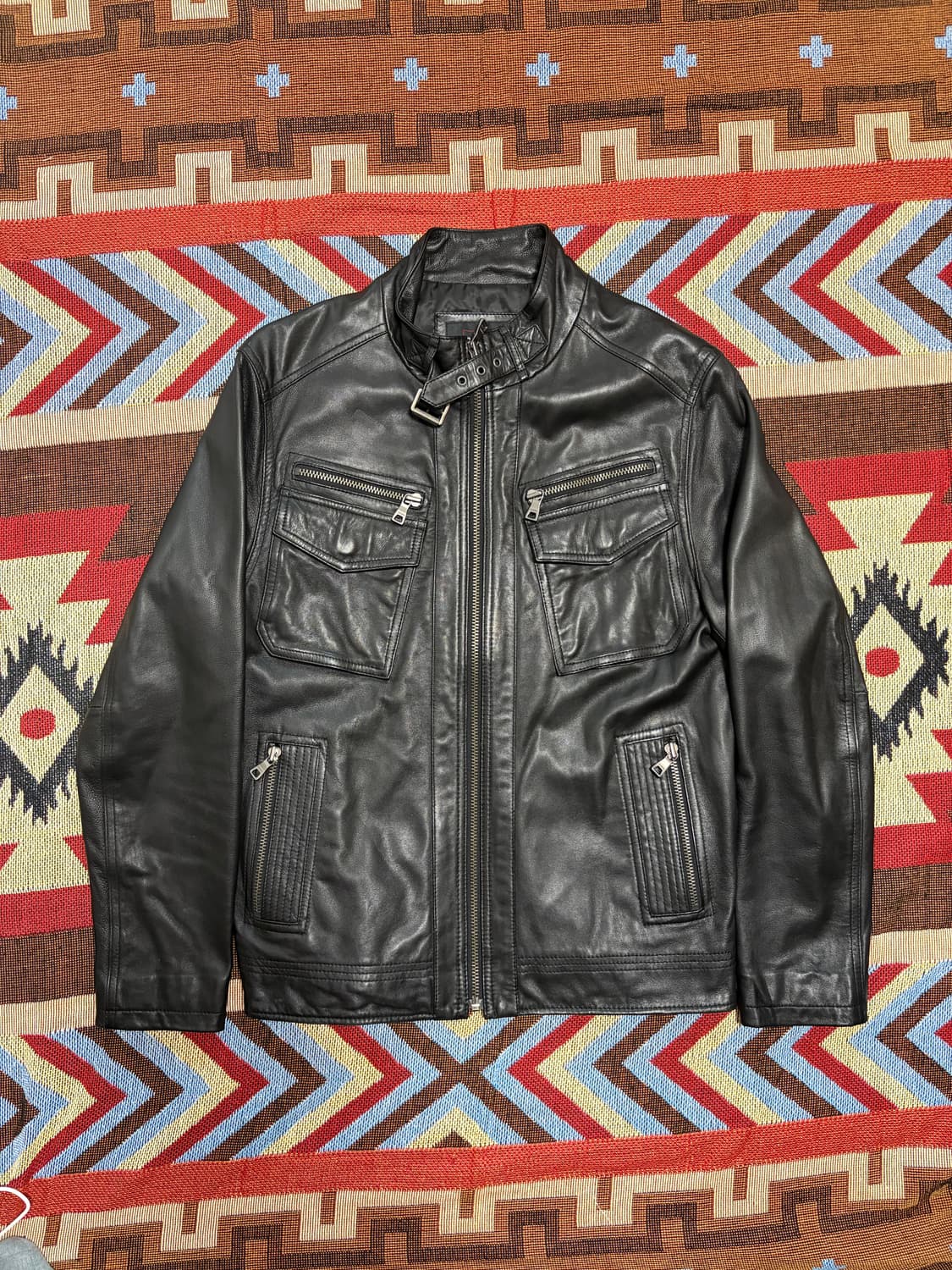 95-100) 이태리 램스킨 멀티포켓 양가죽 자켓 상품이미지1