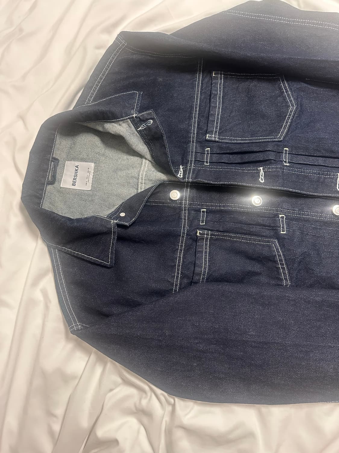 [S] BERSHKA NAVY 데님 자켓 상품이미지5