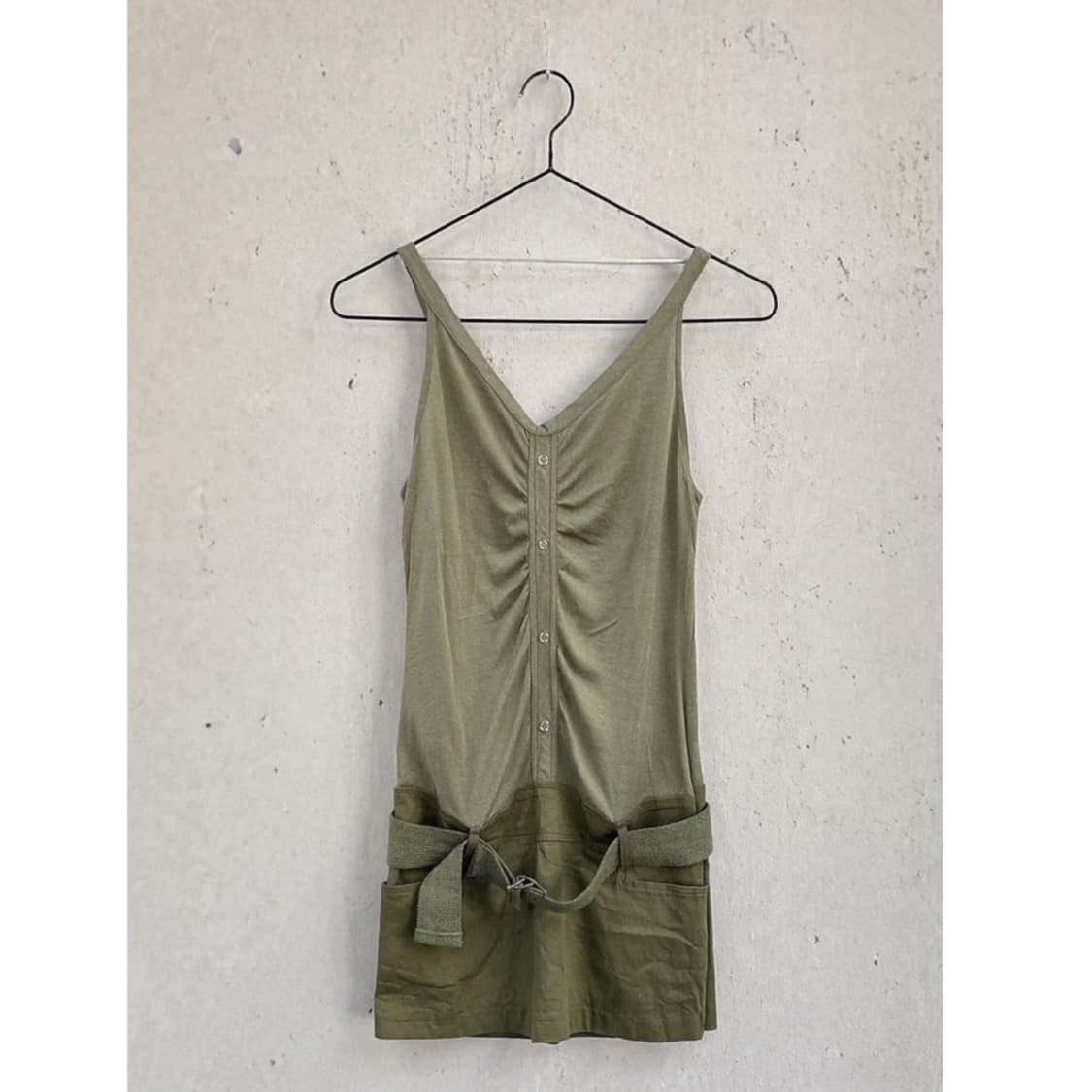 그린 벨트 포켓 원피스 상품이미지2