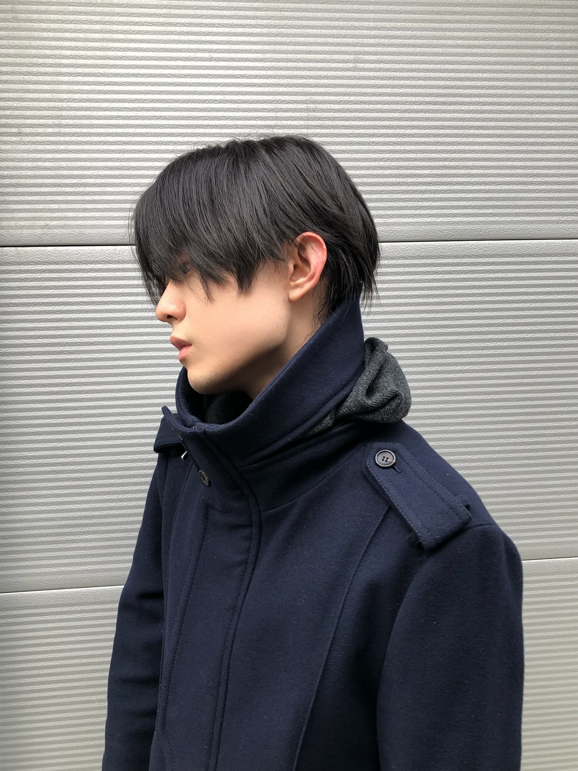 우영미 캐시미어 도킹 하이넥 코트 상품이미지2