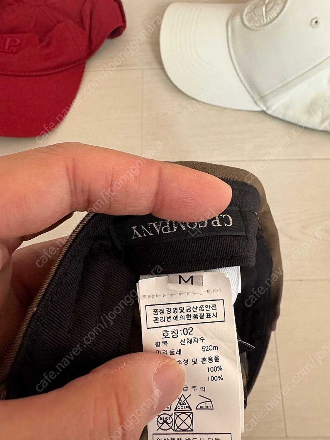 씨피컴퍼니 고글캡 레드,카키 상품이미지4