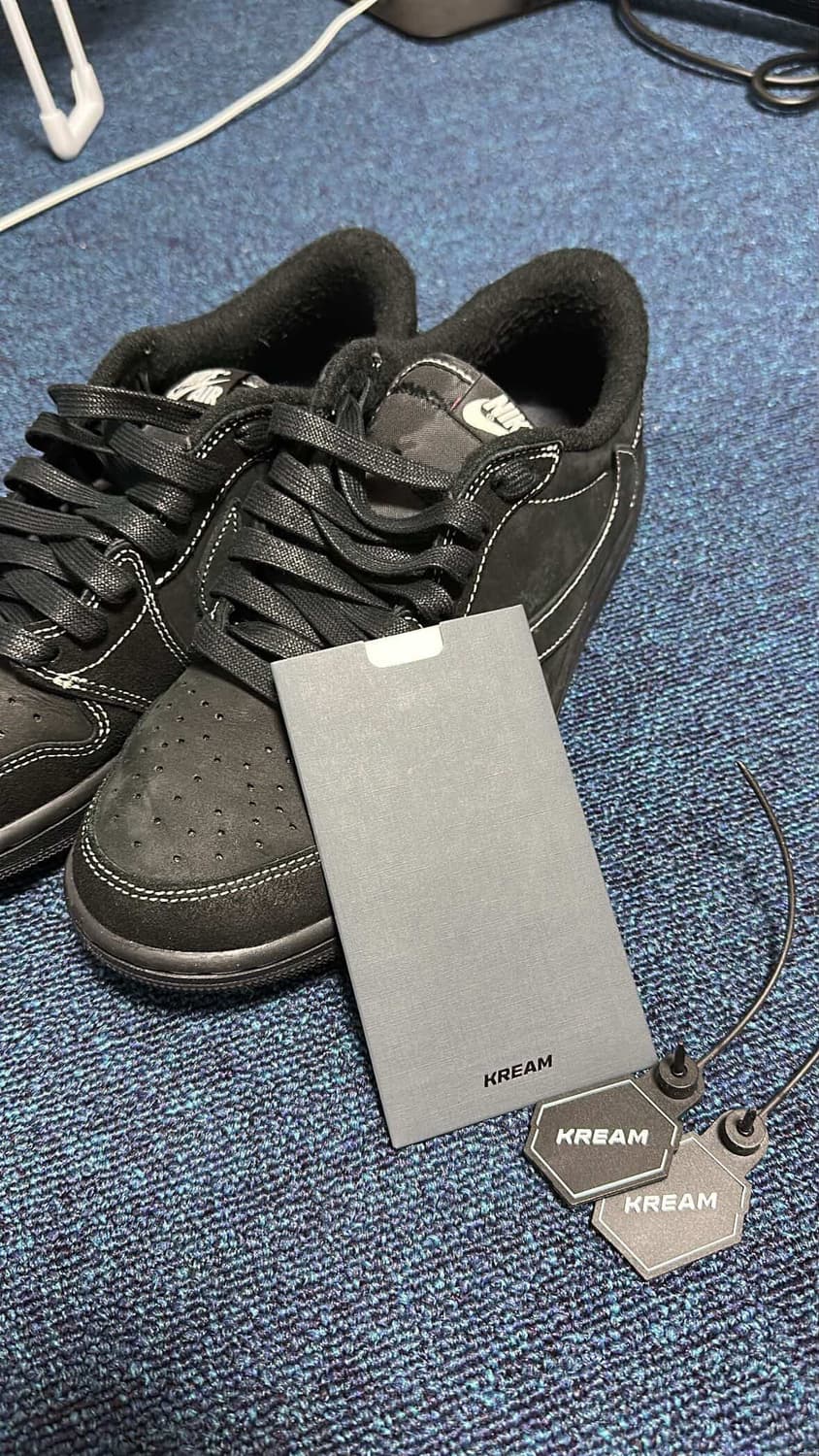 나이키 조던 1 X 스캇 레트로 OG 팬텀 로우 스니커즈 상품이미지2