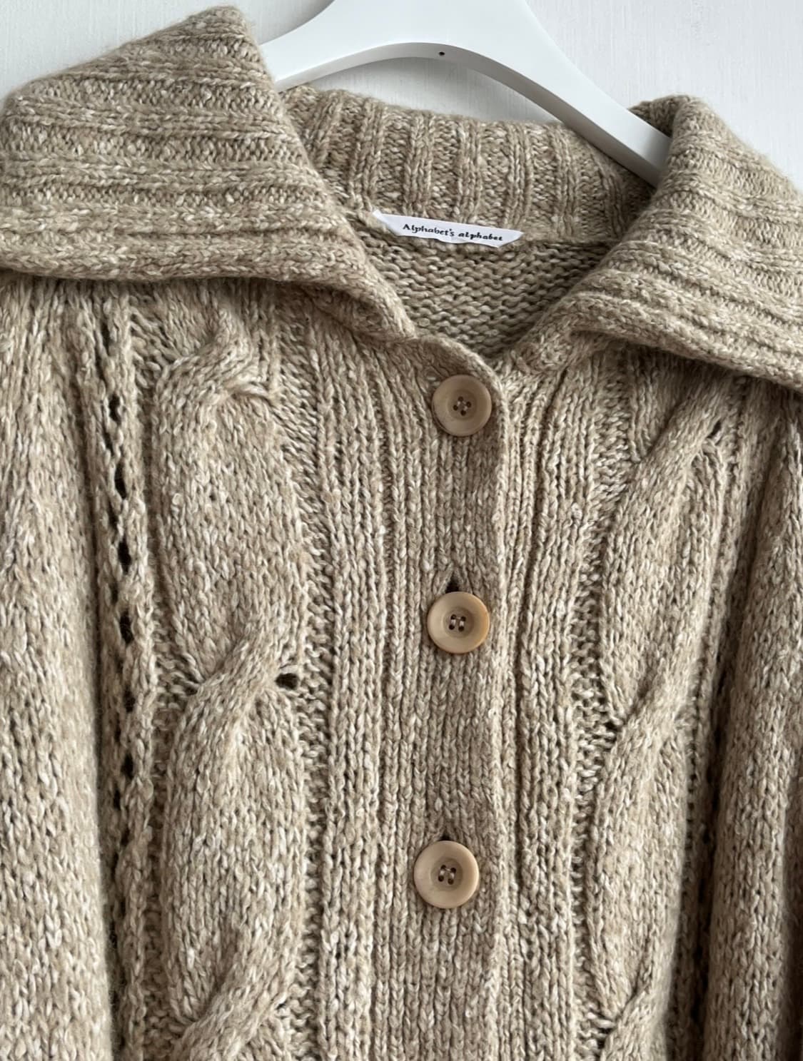 *SALE) Alphabet’s Alphabet 프린지 니트 판초 상품이미지2