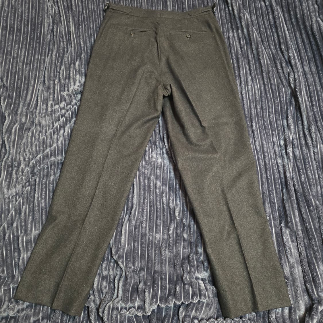 메버릭 헤링본 트위드 투턱 트라우저 브라운 L(34) 상품이미지4