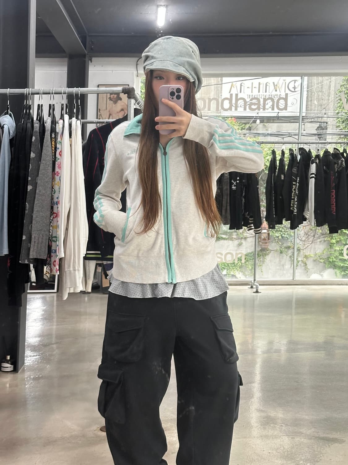 아디다스 오트밀 민트 코튼 져지 상품이미지3
