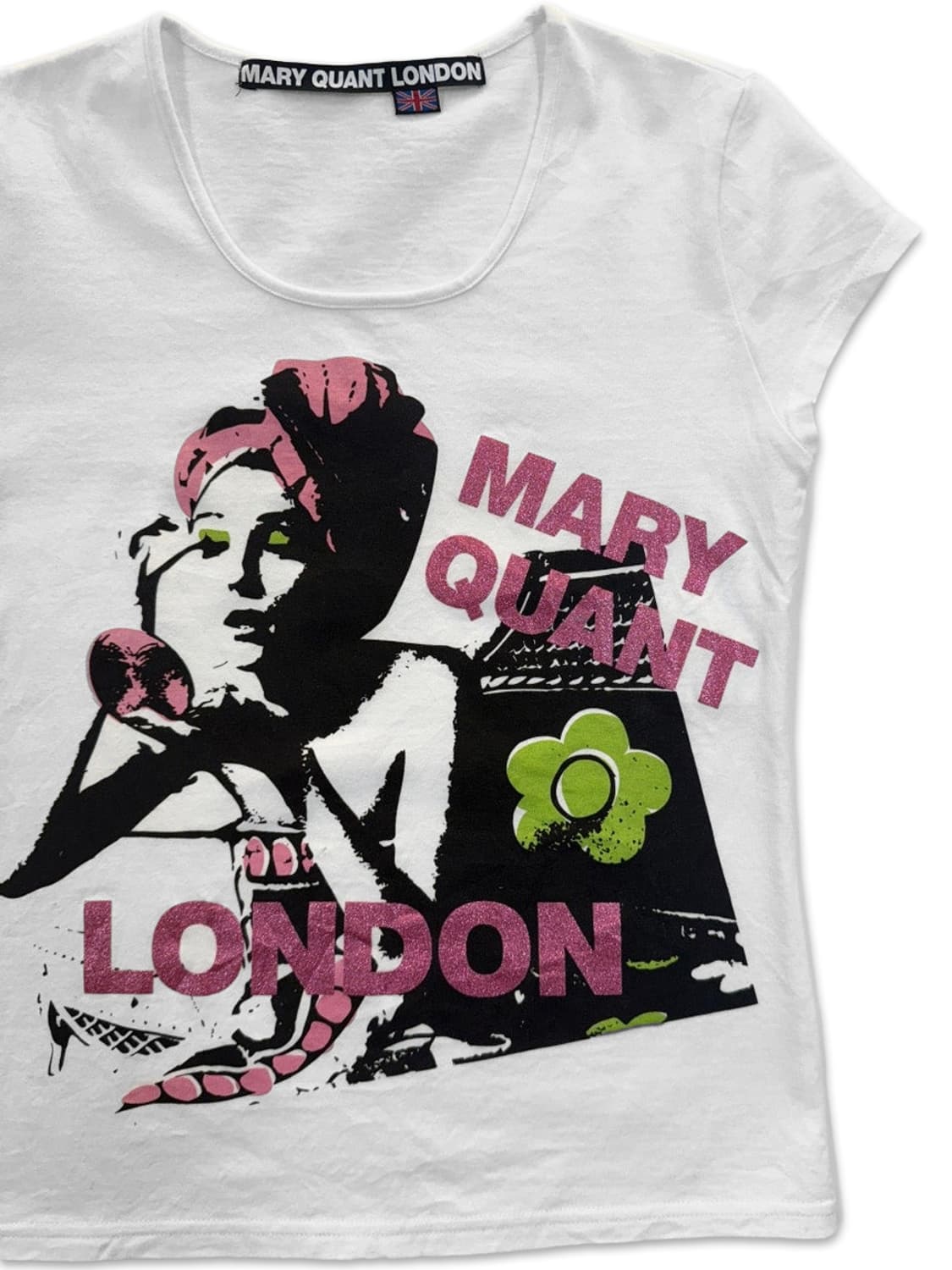 빈티지 MARY QUANT 로고 반팔 티 상품이미지2