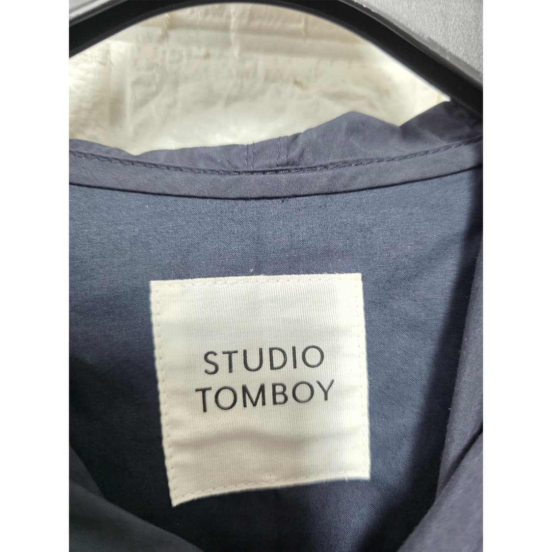 택포// 21s 스튜디오 톰보이 네이비 후드 코트 Free eec 상품이미지2