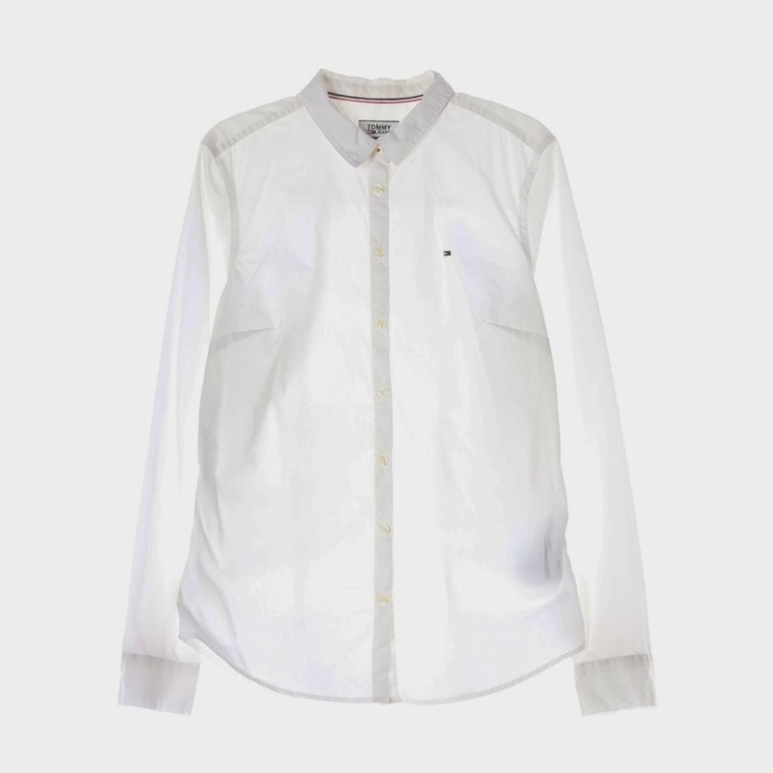 타미진스 여성 스몰 로고 화이트 스판 셔츠 M 상품이미지1