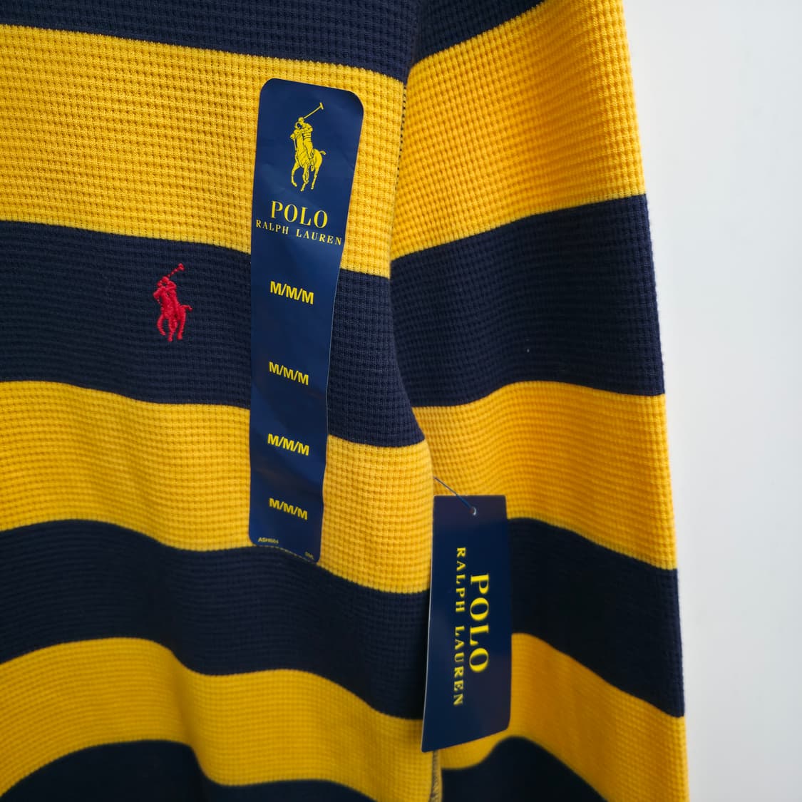 [M] 새상품 폴로 랄프로렌 스트라이프 와플티 상품이미지4