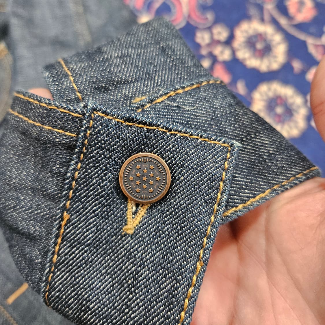 유니폼브릿지 포켓 셀비지 데님 자켓 M size 상품이미지4