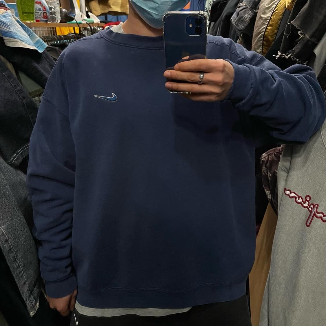 90년대 USA 나이키 유니크 스우시 스웻셔츠 상품이미지1