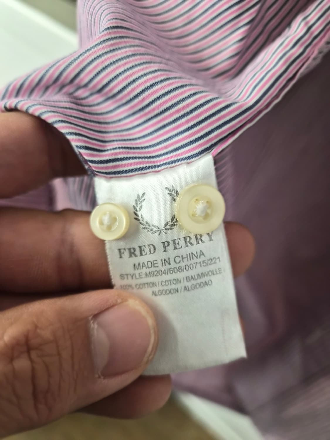 M) 프레드페리 스트라이프 셔츠 팝니다 상품이미지5