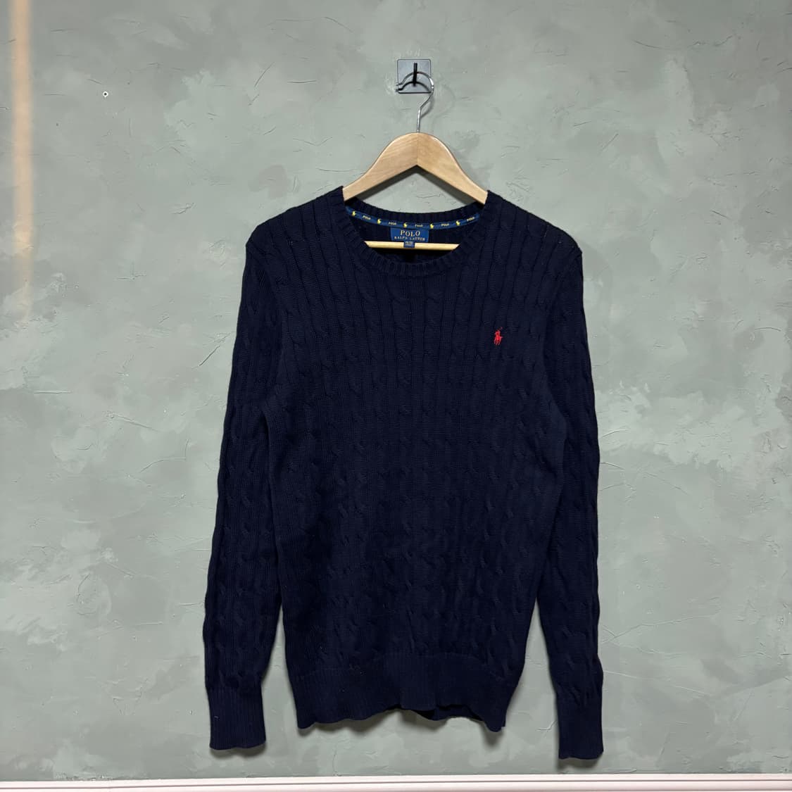 폴로 랄프로렌 신형 꽈배기 니트 네이비 상품이미지1