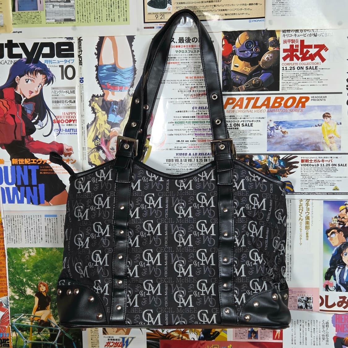 JPN 세실 맥비  모노그램 펑크 갸루 블랙 숄더백 상품이미지5