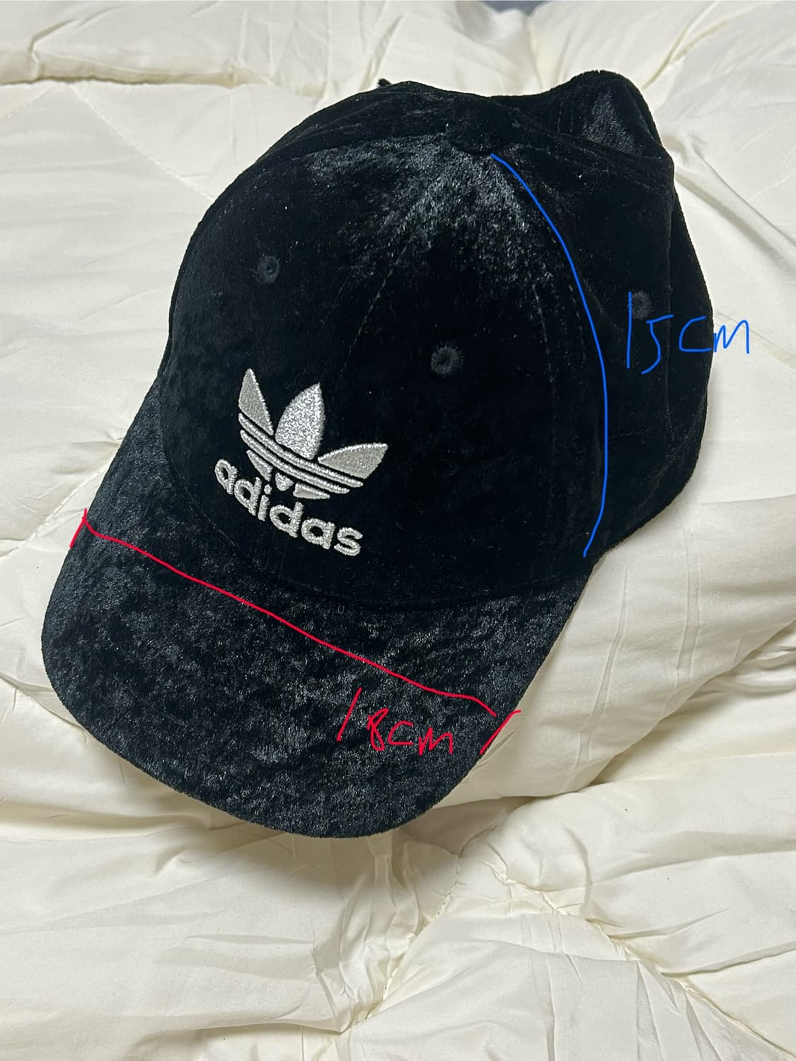 아디다스 벨벳 볼캡 블랙 상품이미지2