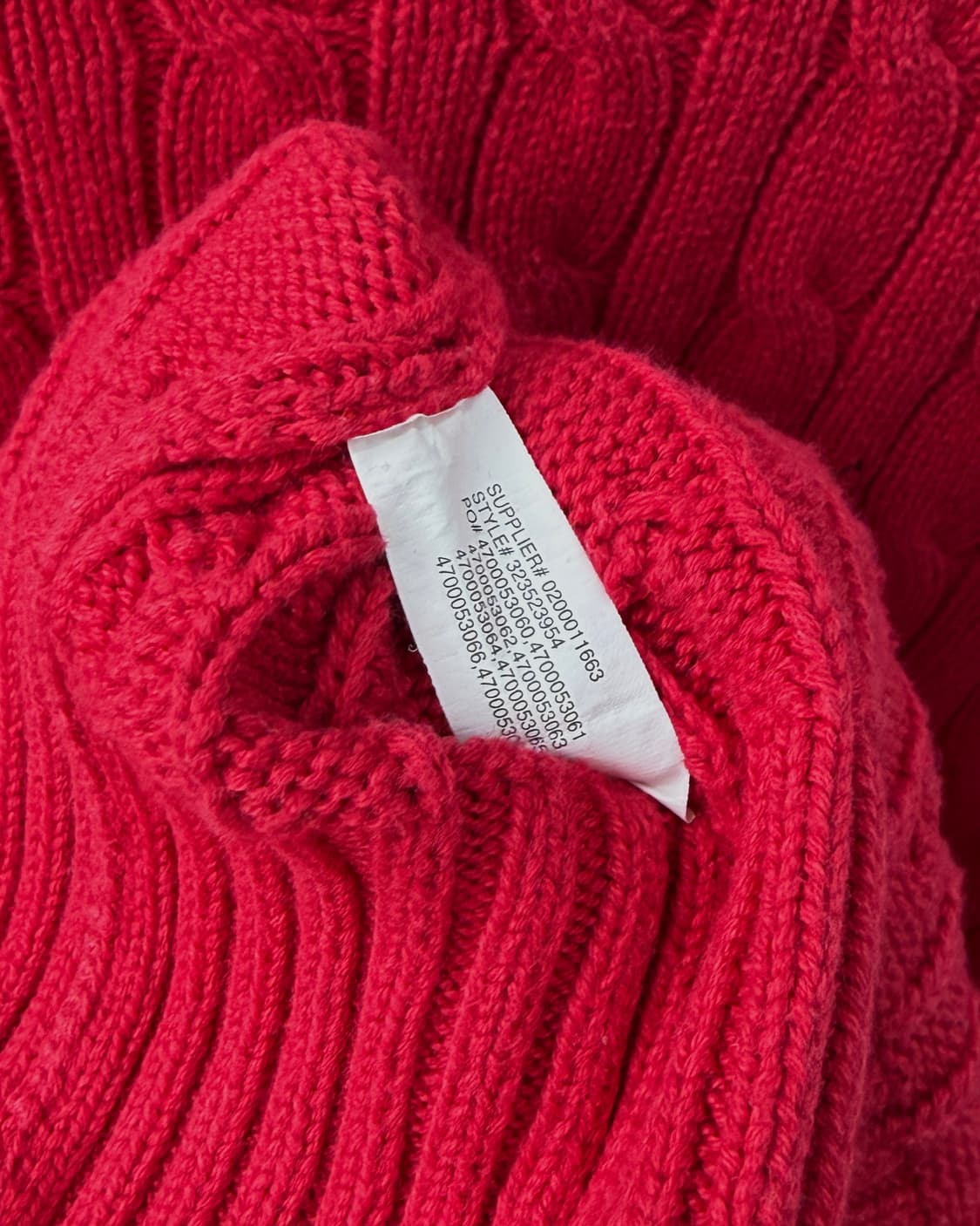 [S]폴로 랄프로렌 꽈배기 케이블 코튼 니트 red 상품이미지7