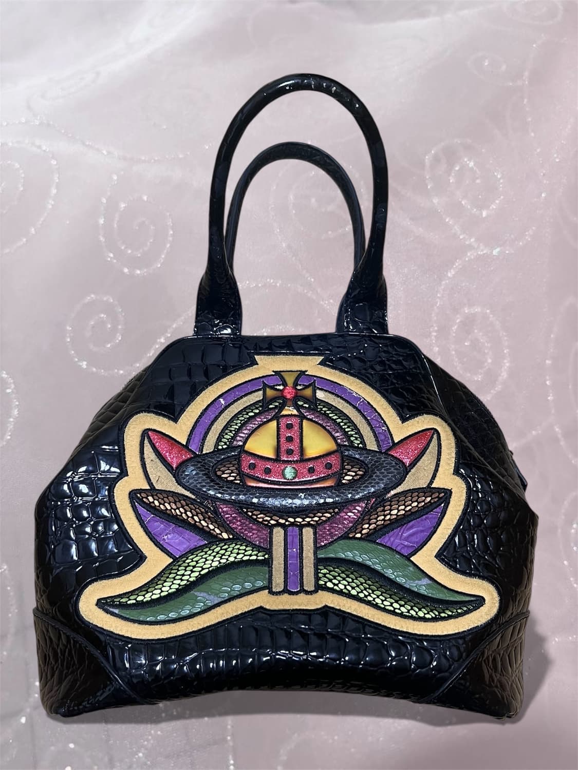 비비안웨스트우드 볼링백 페이턴트 가죽 상품이미지2