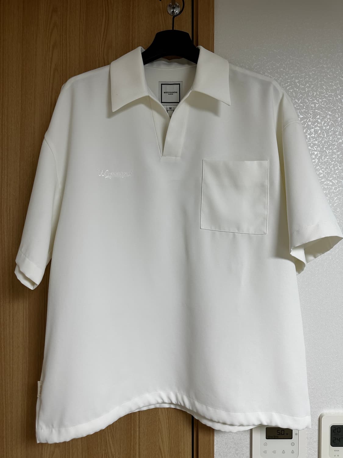 (50 새제품) 25ss 우영미 화이트오픈 폴로 티셔츠 상품이미지4