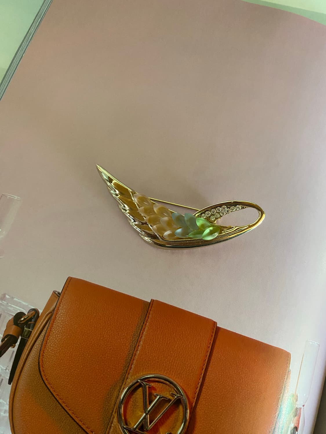 빈티지 파스텔 무광 리프 브로치 상품이미지1