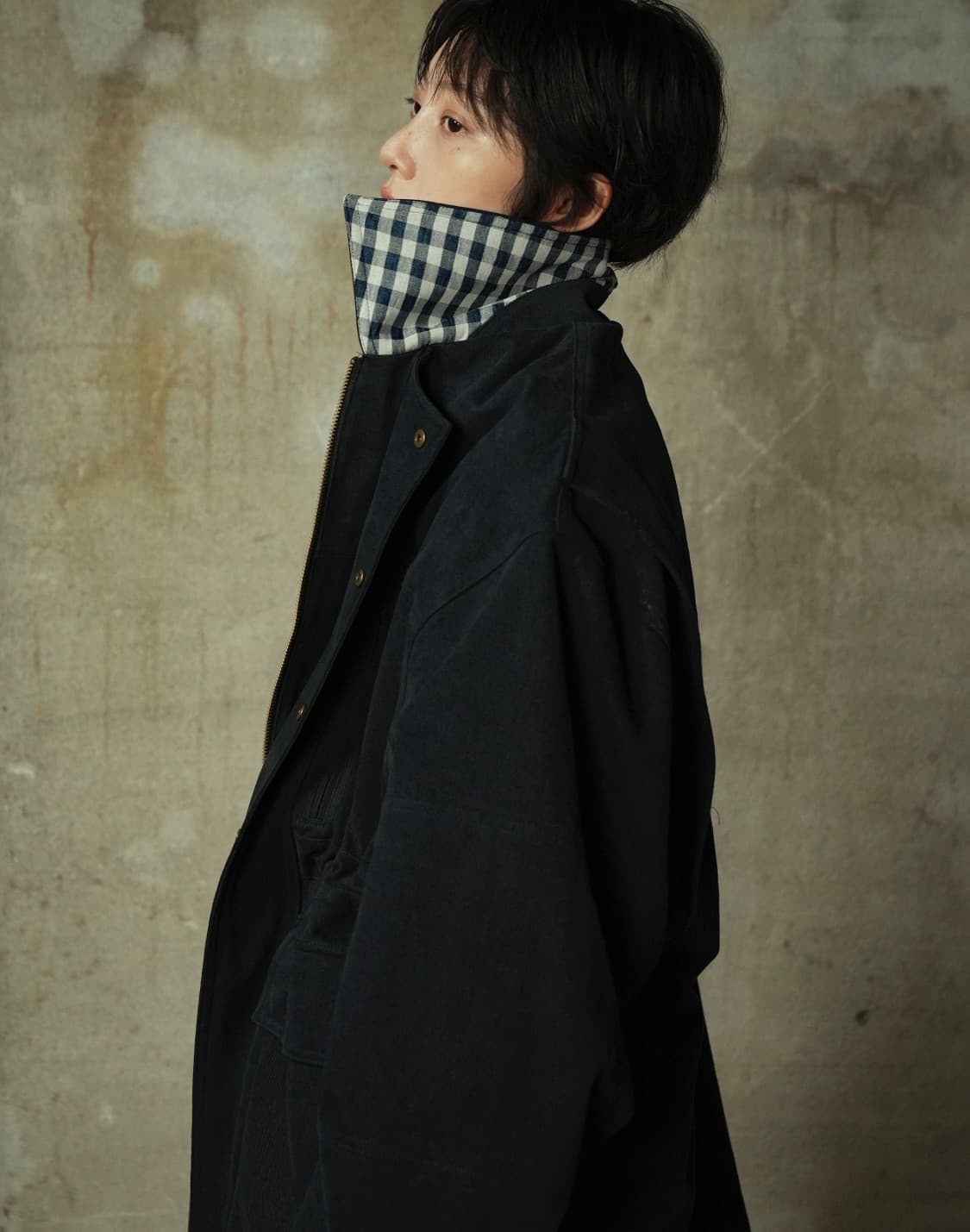 yiyae Checked Work Jacket _ Charcoal 상품이미지2