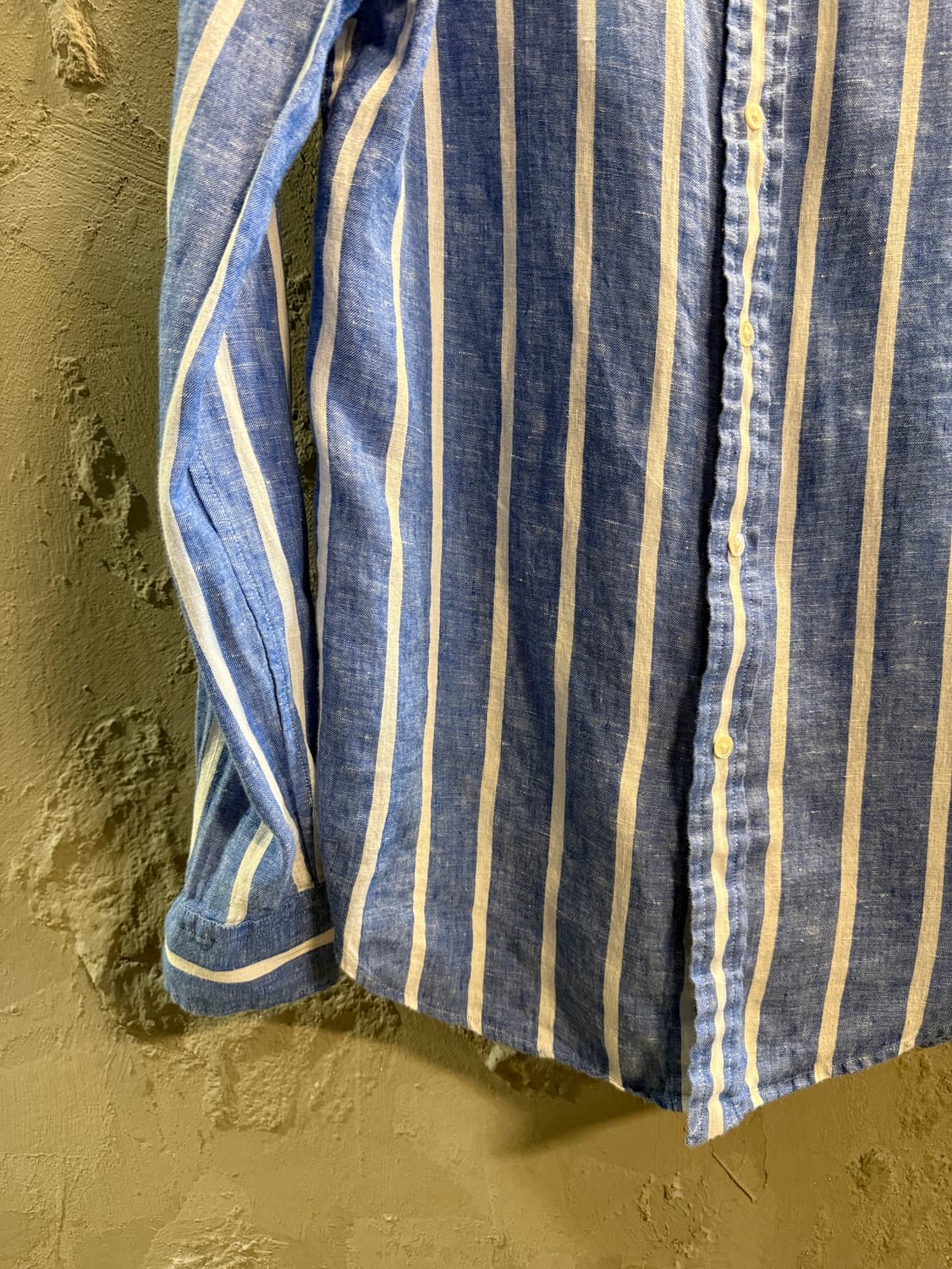 폴로 랄프로렌 린넨 스트라이프 셔츠 블루 S 상품이미지2