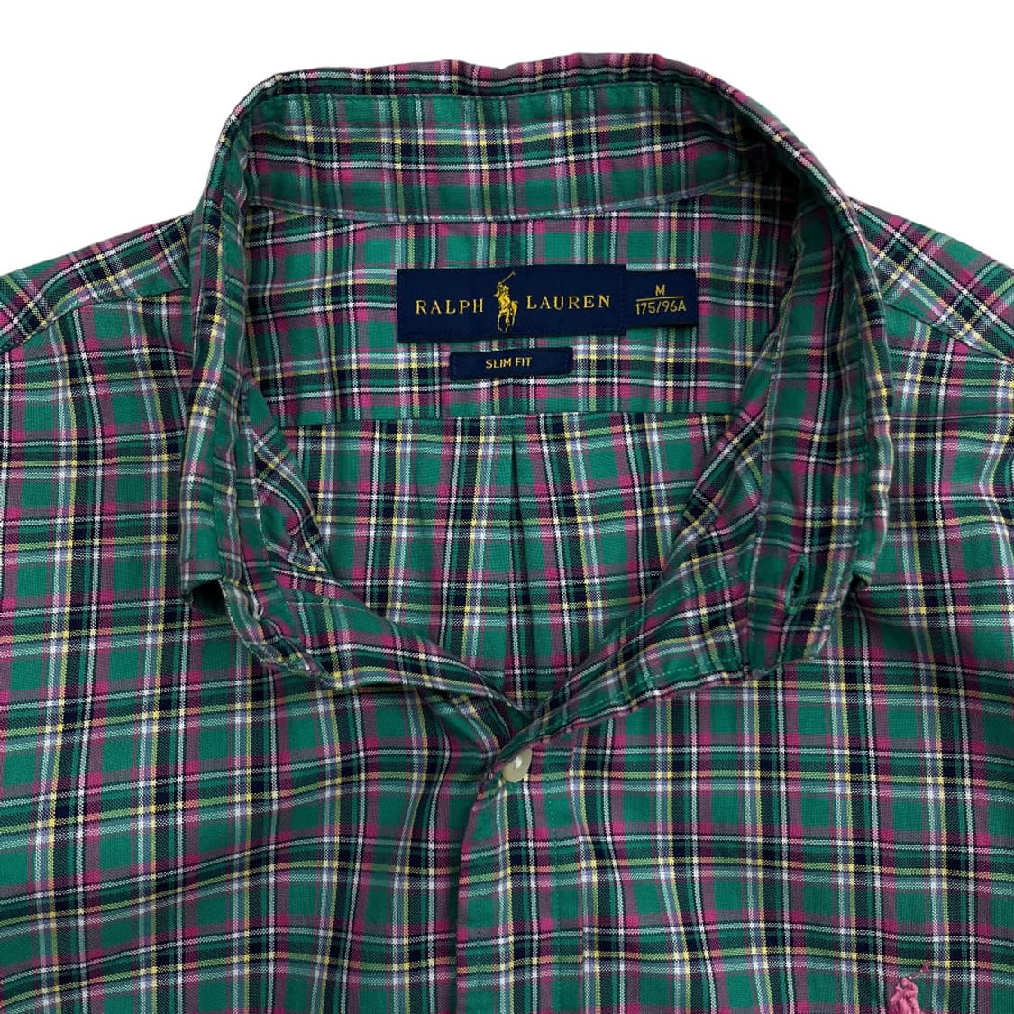 폴로 랄프로렌 딸기우유맛 포니 그린 체크 셔츠 상품이미지5