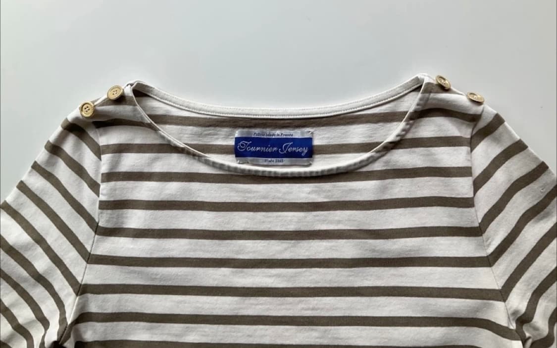 프랑스 Tournier Jersey 원단 스트라이프  원피스(롱 티셔츠) 상품이미지5