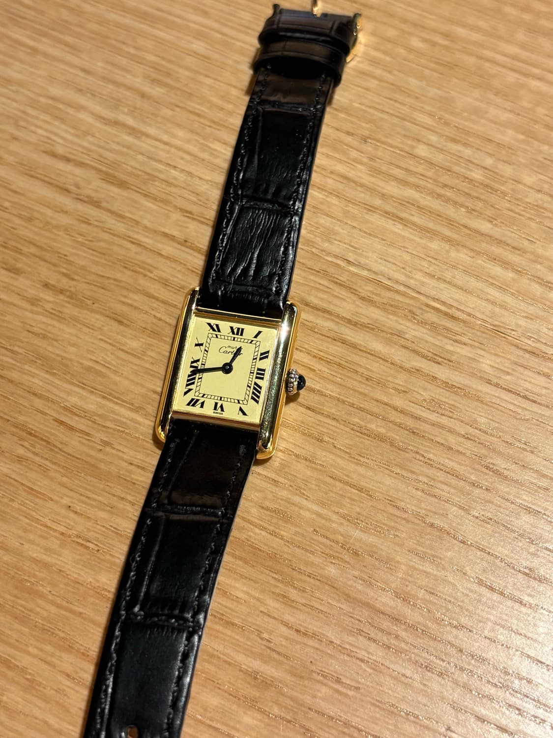 까르띠에 머스트탱크 빈티지 시계 SM 금장 상품이미지1