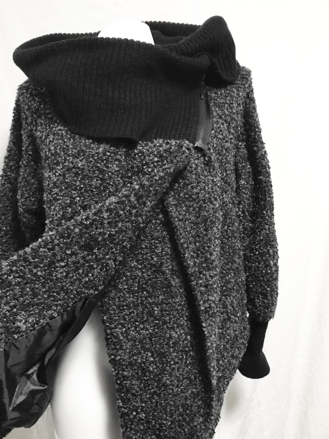 빈티지 아카이브 너드 드레이프 하이넥 덤블 자켓 코트 상품이미지9