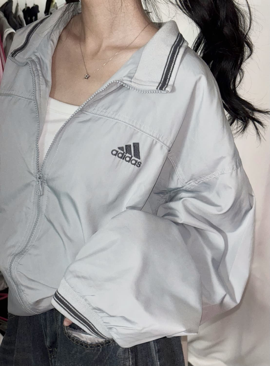 🐰아디다스 그레이x뮤트소라 빈티지 올드스쿨 점퍼🪽 상품이미지1