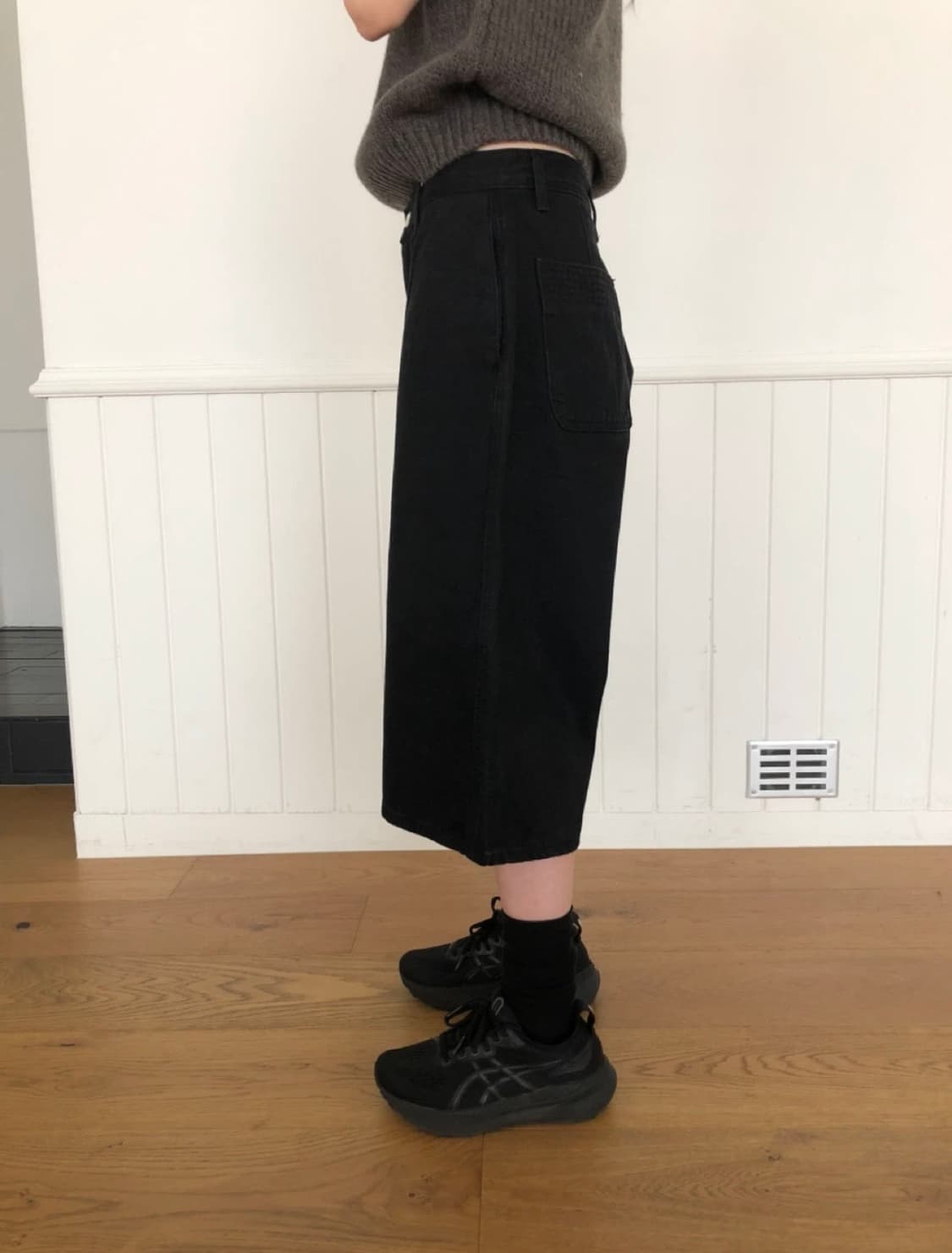 미닝아웃 클락 버뮤다 팬츠 블랙 상품이미지6