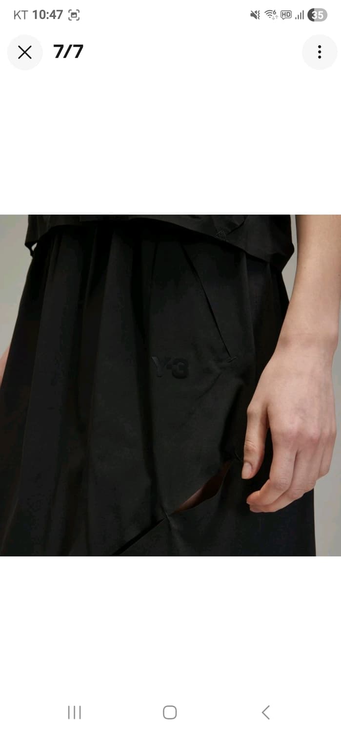  Y-3 컷아웃 패널 롱스커트 블랙  상품이미지7