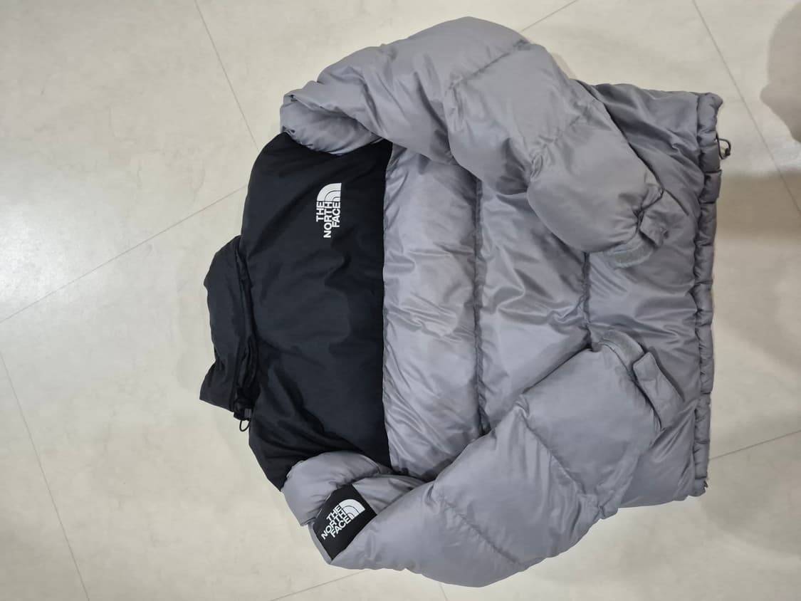 노스페이스 눕시 그레이 블랙 패딩 L/100 상품이미지4