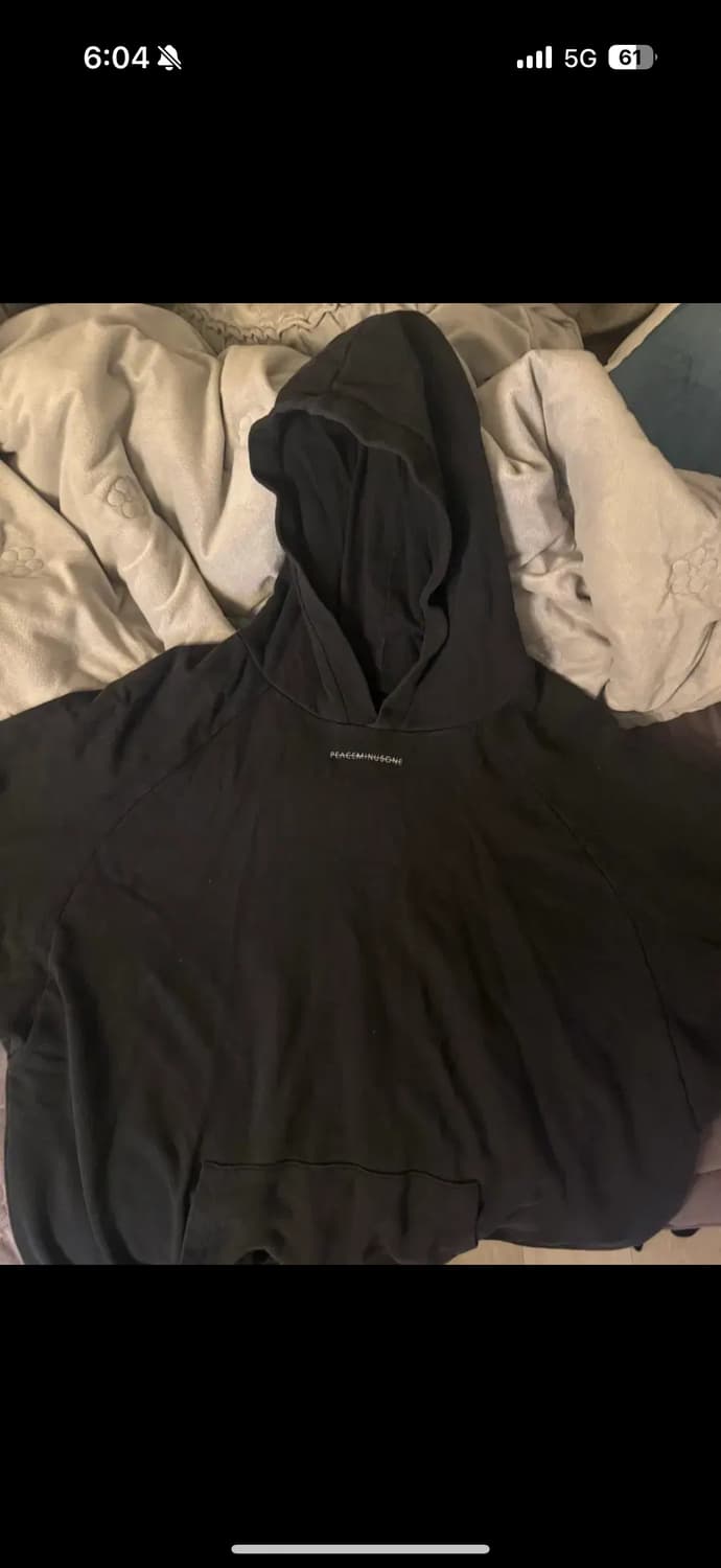 피스마이너스원 초판로고후드(블랙)os 상품이미지1