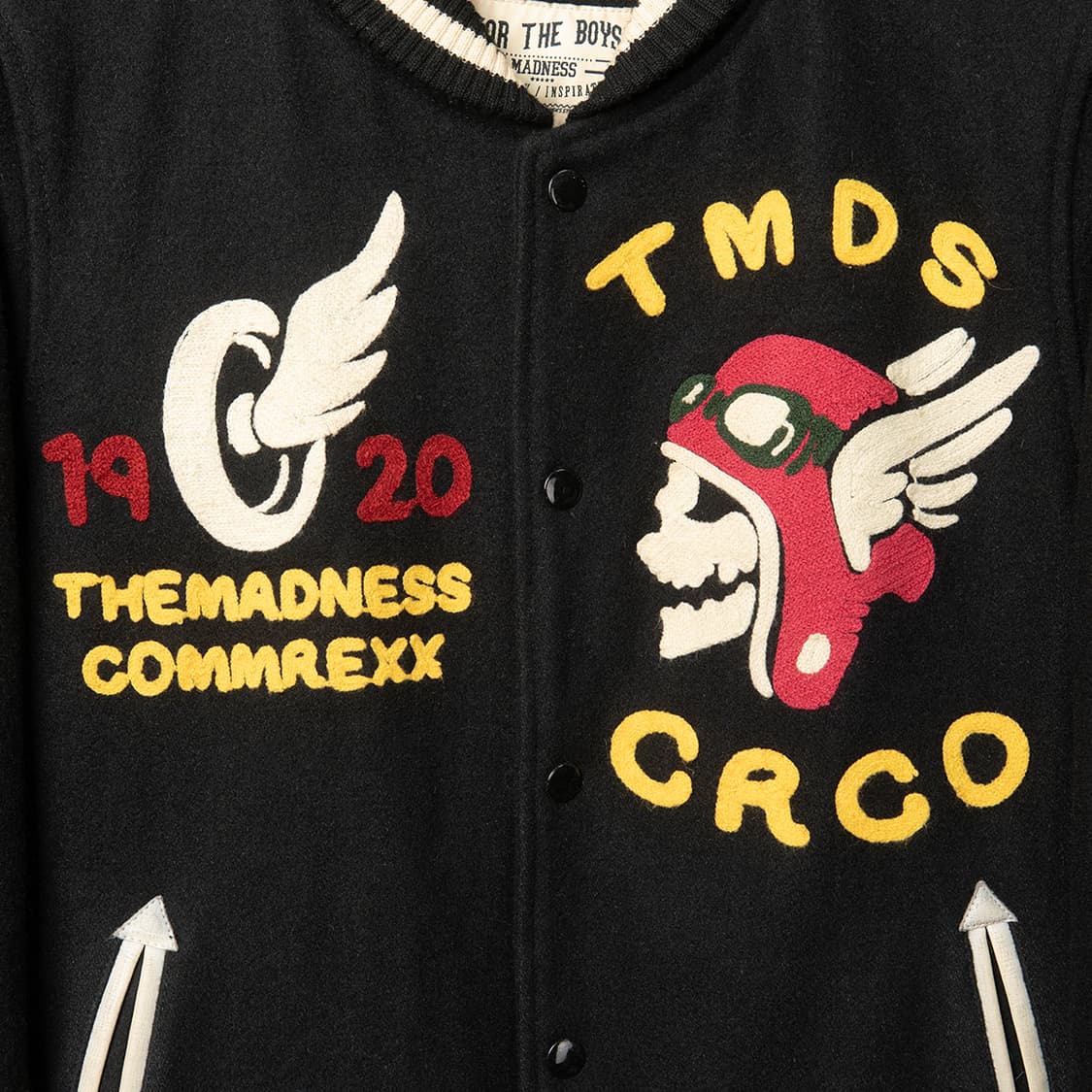 [M] 더 매드니스 KOSTRA 체인스티치 스타디움 자켓 블랙  상품이미지2