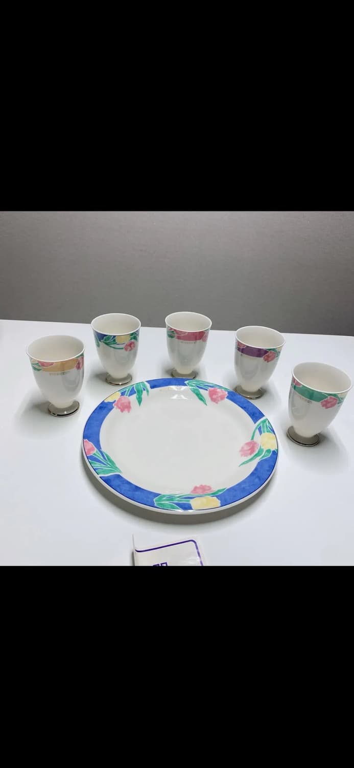 지방시 플라워 그릇 컵 세트 접시 상품이미지3