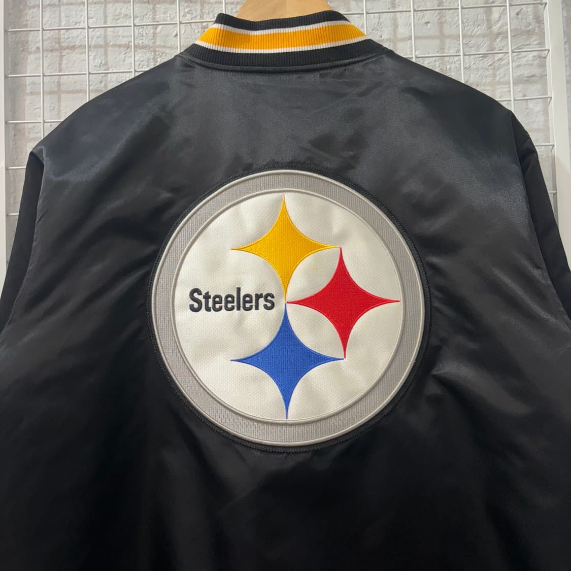 뉴에라 NFL 피츠버그 스틸러스 블랙 바시티 자켓 XL 상품이미지7