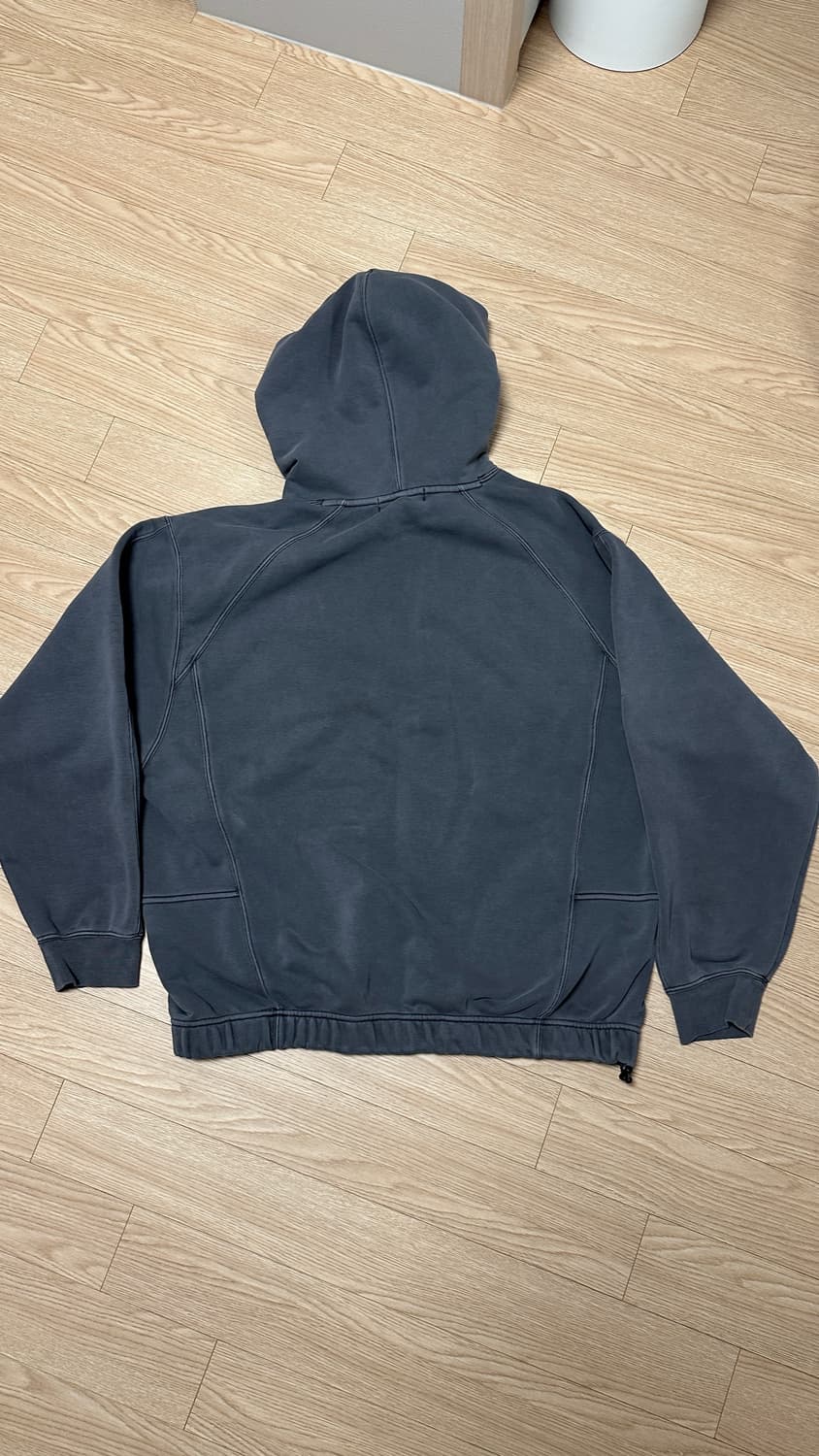 [L] 일꼬르소 피그먼트 다잉 후드티 차콜그레이 상품이미지2