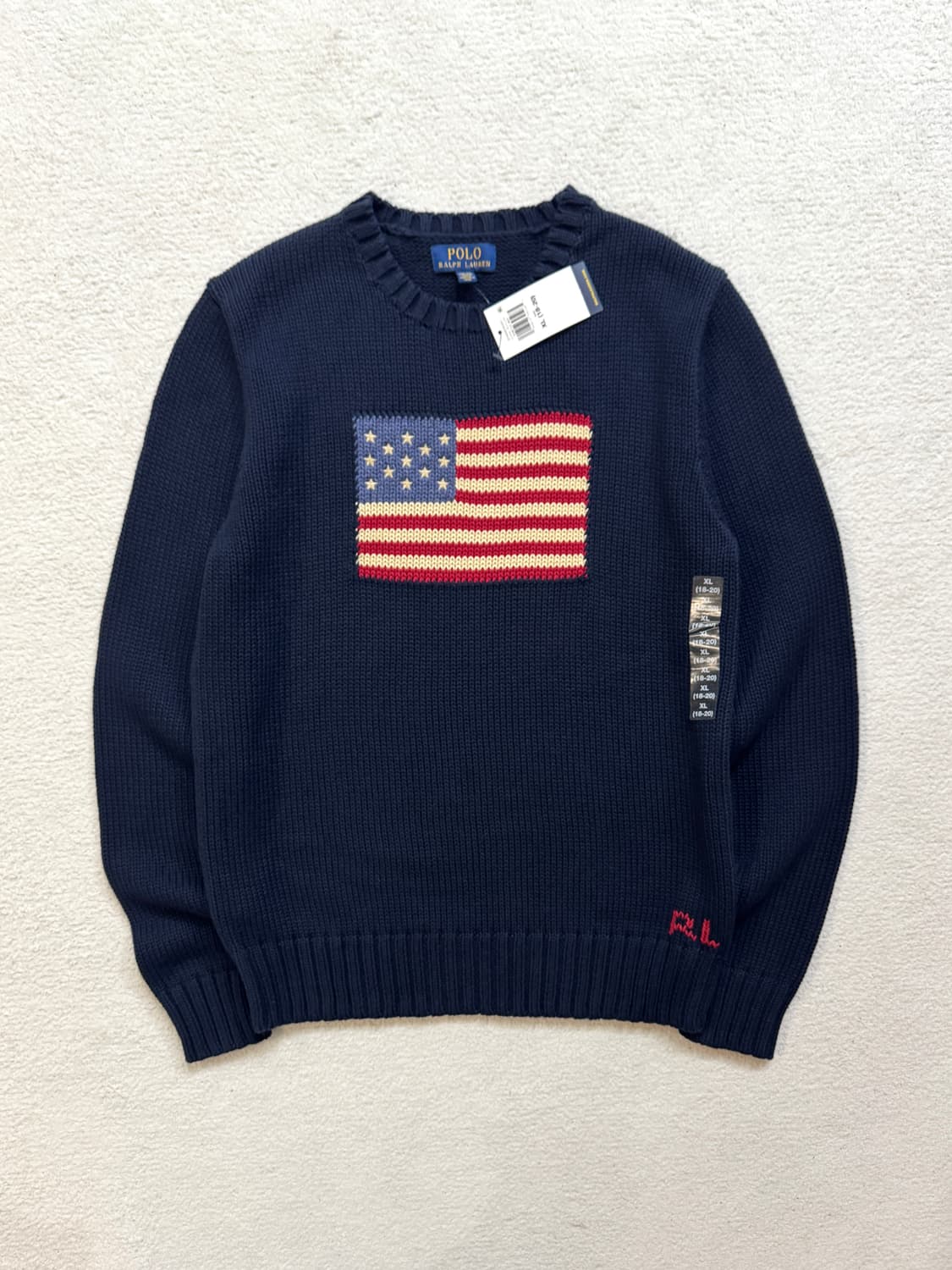 폴로 네이비 성조기 니트 상품이미지1