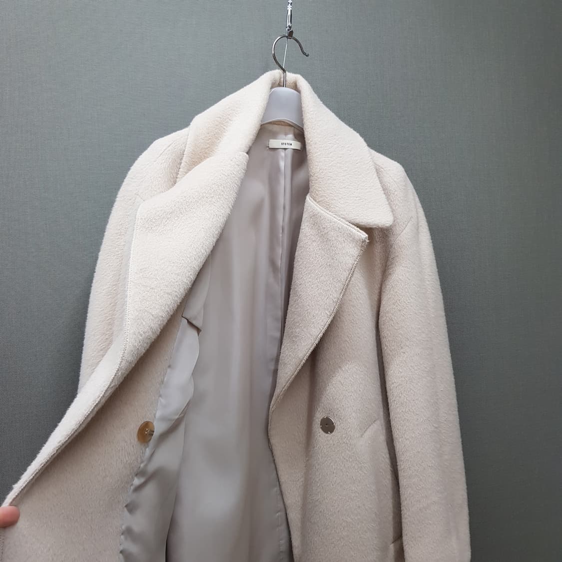 한섬 시스템  베이비 라마 울 롱코트 82-94-160 사이즈 상품이미지5