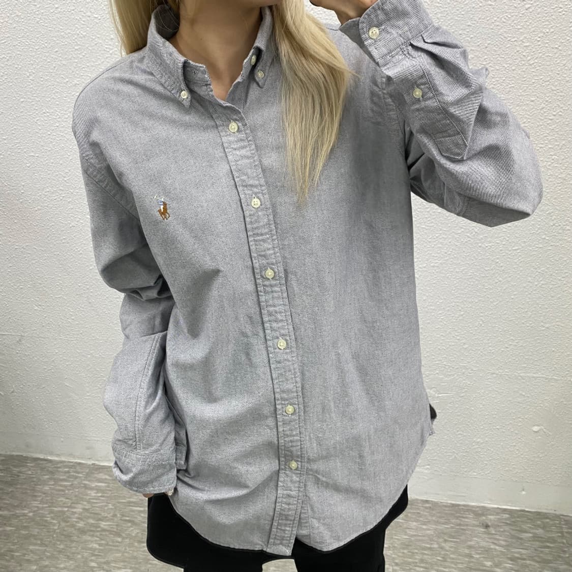 폴로 랄프로렌 옥스포드 그레이 셔츠 M 상품이미지1