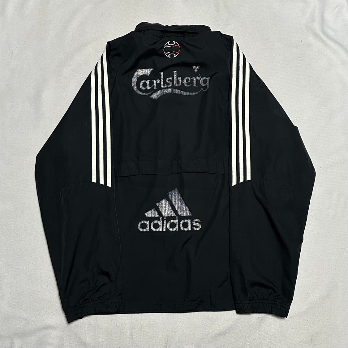 M 아디다스 리버풀 내장 후드 레드 파이핑 바람막이 상품이미지3