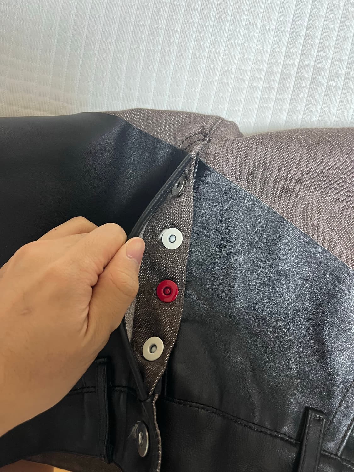 [50] 보테가 베네타 믹스 레더 데님 진 팬츠 상품이미지7