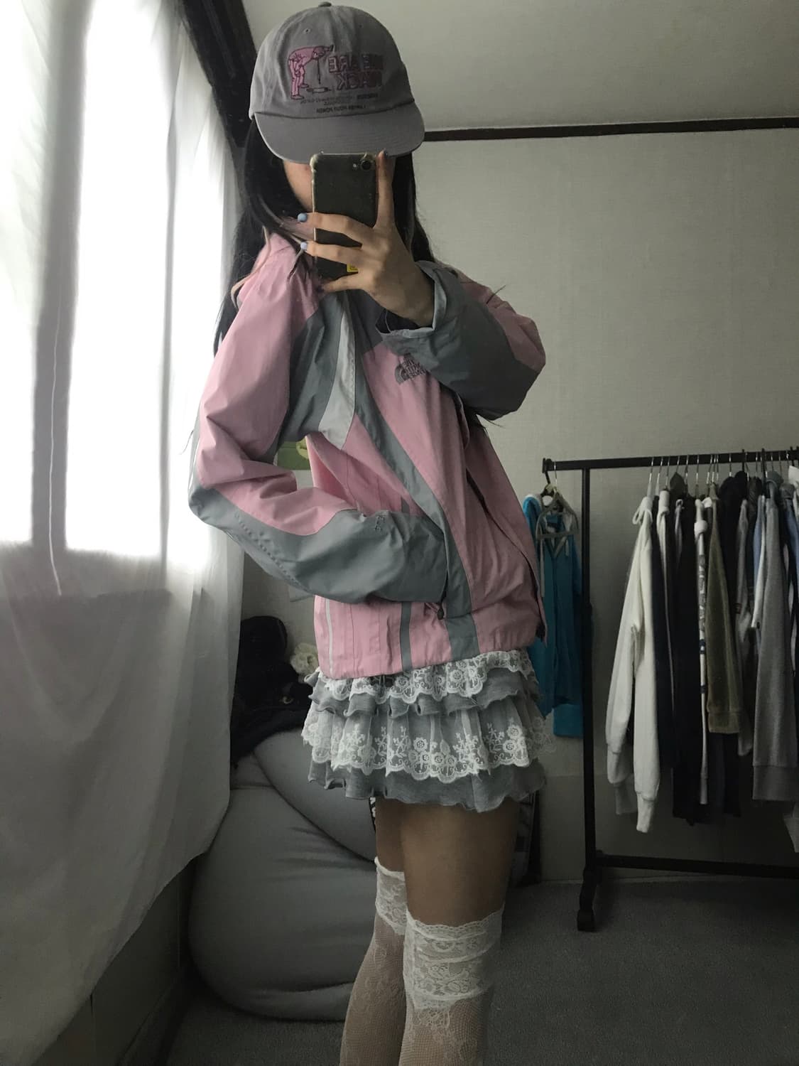 노페 연핑크 바람막이 상품이미지7