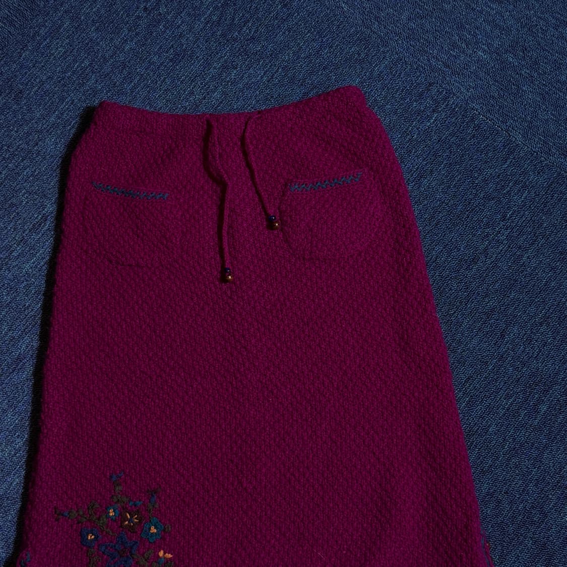 빈티지 자수 포인트 스커트 상품이미지2