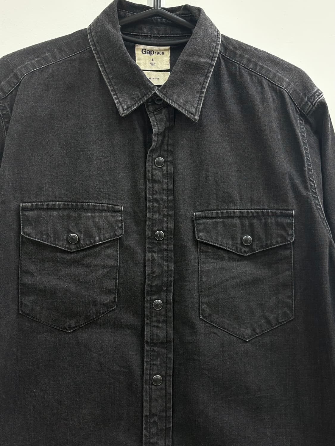 빈티지 GAP 흑청 데님 셔츠 상품이미지6