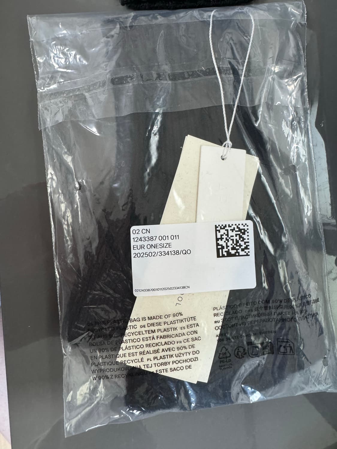 아르켓 핑거리스 울 장갑 블랙 상품이미지2