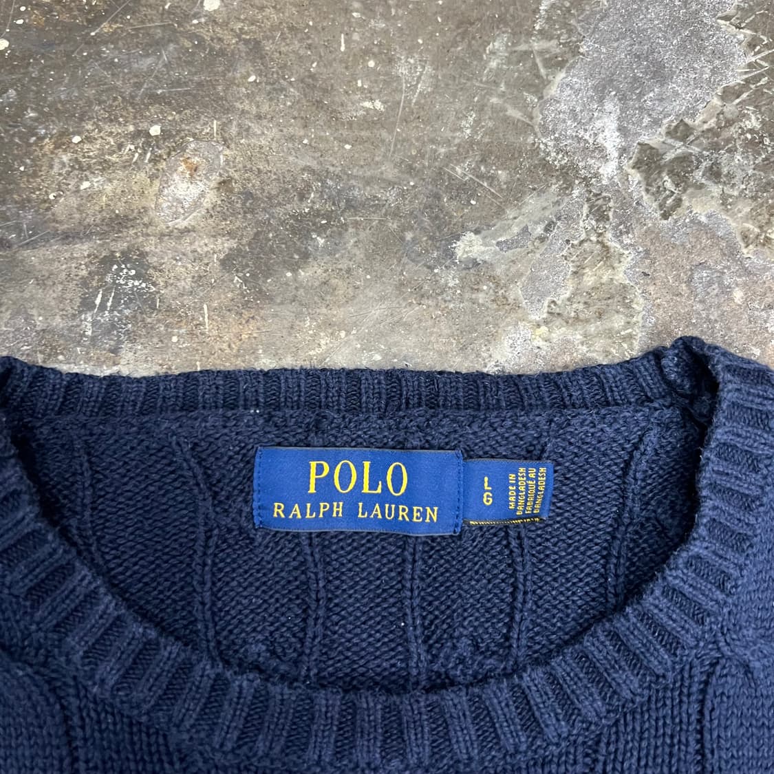 L) 폴로 랄프로렌 케이블 니트 스웨터 꽈배기 니트 스웨터 남녀공용 상품이미지5