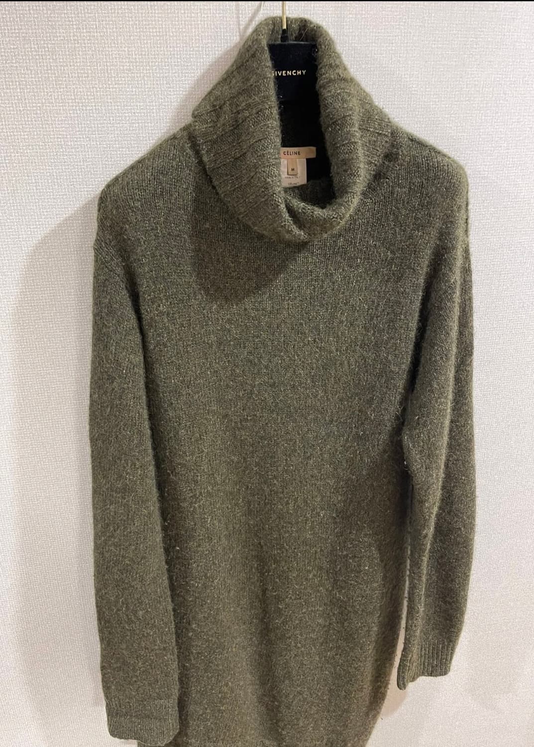 올드 셀린느 피비파일로 celine 캐시미어원피스 터틀넥 카키 원피스 상품이미지4