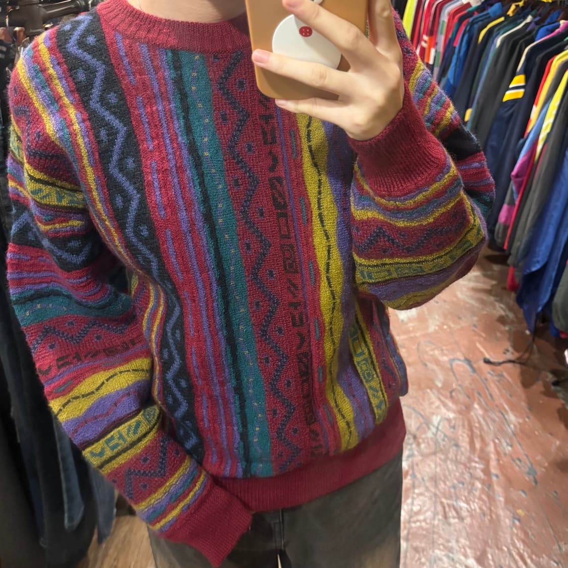 [Hi] 빈티지 아가일 패턴 니트 상품이미지4